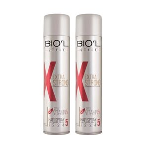 اسپری مو بیول مدل extra strong حجم 500 میلی لیتر  مجموعه 2 عددی